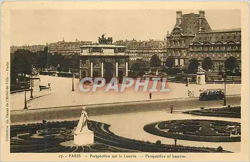 Cartes postales Paris Perspective sur le Louvre