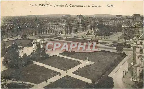 Ansichtskarte AK Paris Jardins du Carrousel et le Louvre