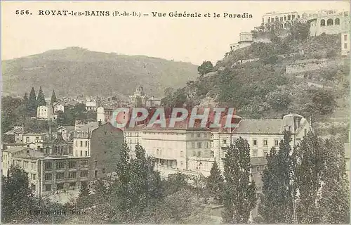 Ansichtskarte AK Royat les Bains (P de D) Vue Generale et le Paradis