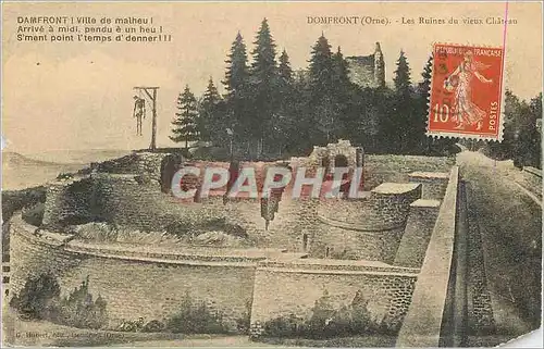 Ansichtskarte AK Domfront(Orne) les Ruines du Vieux Chateau