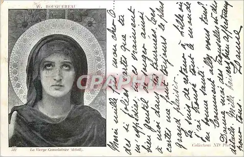 Cartes postales Bouguereau la Vierge Consolatrice Detail