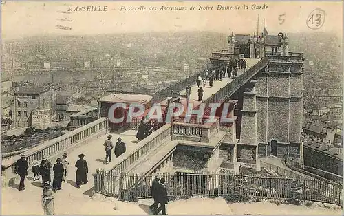 Ansichtskarte AK Marseille Passerelle des Ascenseurs de Notre Dame de la Garde