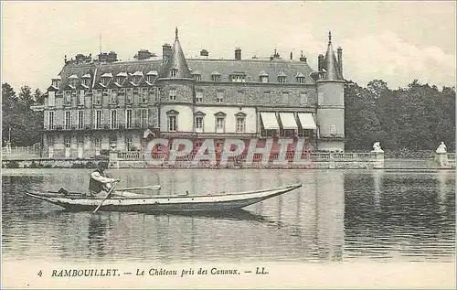 Ansichtskarte AK Rambouillet le Chateau pris des Canaux