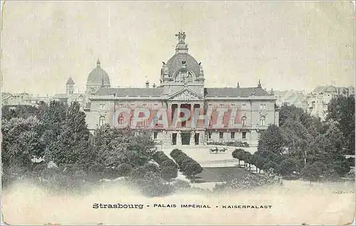 Ansichtskarte AK Strasbourg Palais Imperial Kaiserpalast Publicite Chamagne Rue Musette Dijon