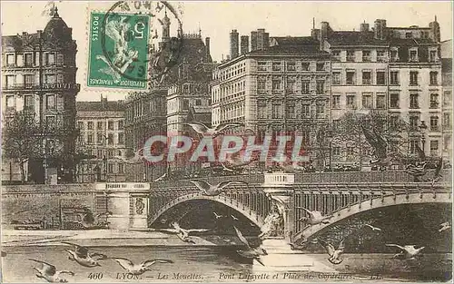 Cartes postales Lyon les Mouettes Pont Lafayette et place des cordeliers