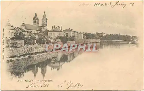 Ansichtskarte AK Melun vue sur la Seine