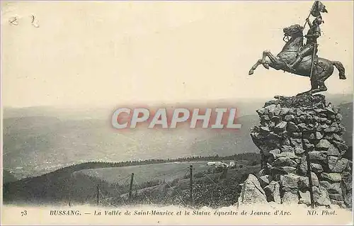 Ansichtskarte AK Bussang la Vallee de Saint Maurice et la Statue Equestre de Jeanne d'Arc