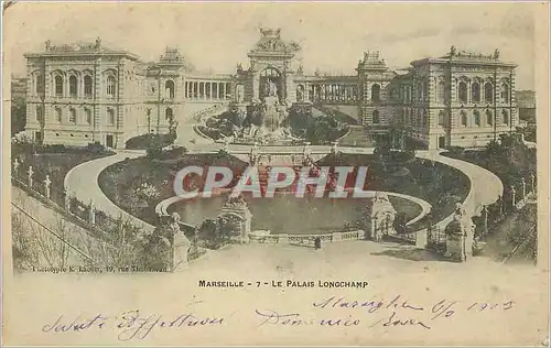 Cartes postales Marseille le Palais Longchamp