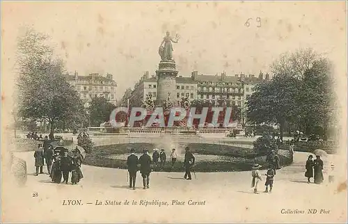 Cartes postales Lyon la Statue de la Republique Place Carnot