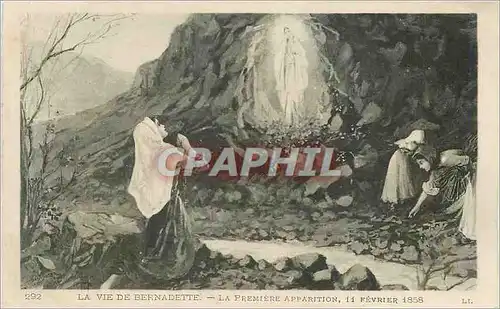 Ansichtskarte AK la Vie de Bernadette la Premiere Apparition 11 Fevrier 1858