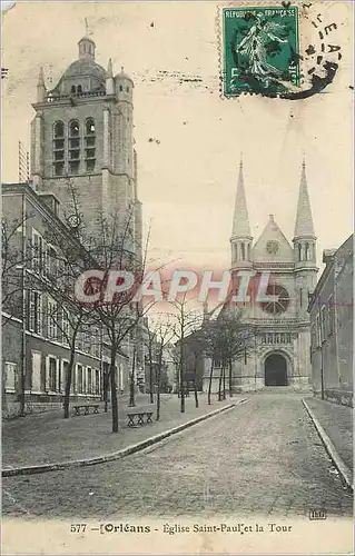 Ansichtskarte AK Orleans Eglise Saint Paul et la Tour