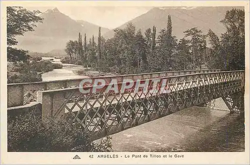 Cartes postales Argeles Le Pont de Tillos et le Gave