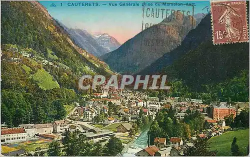 Cartes postales Cauterets Vue Generale prise du Mamelon Vert