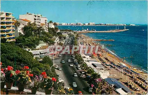 Moderne Karte La Cote d'Azur Cannes (A M) Le Boulevard Jean Hibert et la Plage du Midi