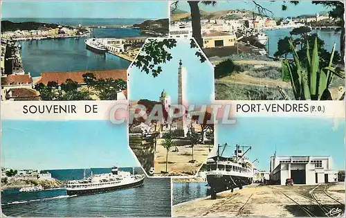 Cartes postales moderne Souvenir de Port Vendres Vue Generale Bateau