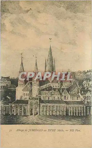 Cartes postales Abbaye de Jumieges au XVIIIe Siecle