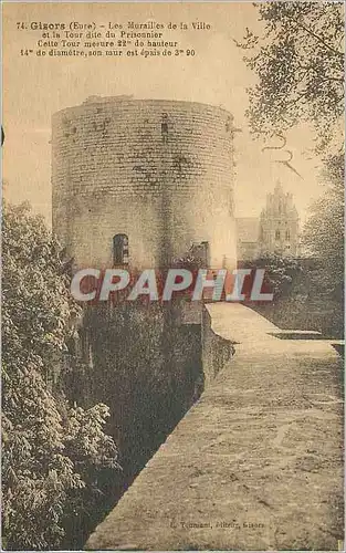 Cartes postales Gisors (Eure) Les Murailles de la Ville e la Tour dite du Prisonnier