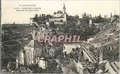 Ansichtskarte AK Rocamadour le Lot Illustre Montee du Calvaire