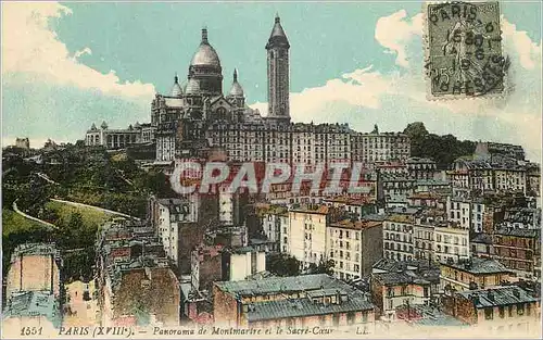 Ansichtskarte AK Paris (XVIIIe) Panorama de Montmartre et le Sacre Coeur