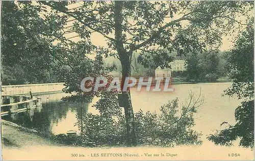 Cartes postales les Settons (Nievre) vue sue la Digue