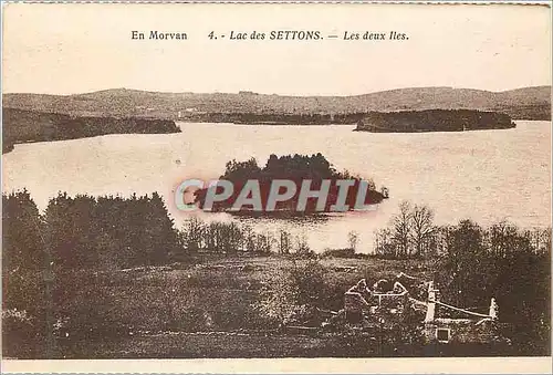Ansichtskarte AK En Morvan Lac des Settons les Deux Iles