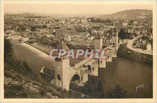 Ansichtskarte AK la Douce France Cahors le Pont Valentre (XVe siecle) et la Ville