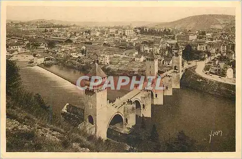 Cartes postales la Douce France Cahors le Pont Valentre (XVe siecle) et la Ville