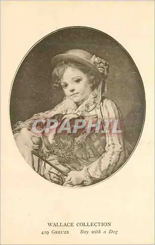 Cartes postales Wallace Collection Greuze Boy with a Dog