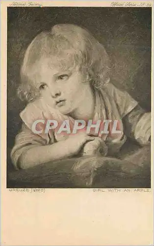 Cartes postales Greuze Girl with an Apple