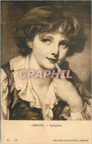 Cartes postales Greuze Espieglerie Wallace Collection London