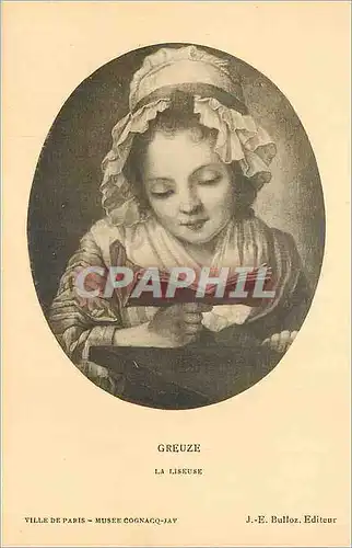 Cartes postales Greuze la Liseuse Ville de Paris Musee Cognacq Jay