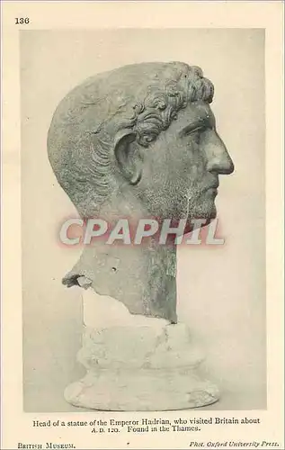 Ansichtskarte AK Head of a Statue of the Emperor British Museum