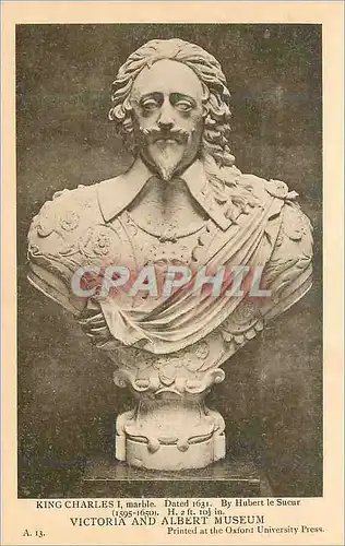 Cartes postales King Charles I Marble dated 1631 Victoria and Albert Museum