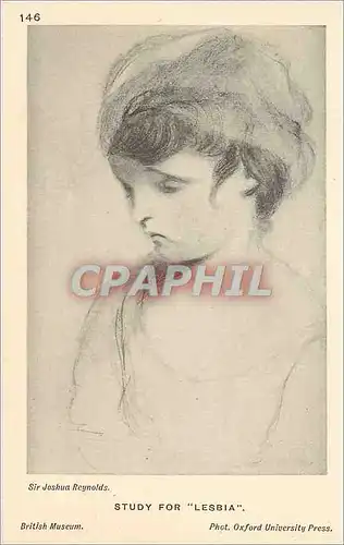 Cartes postales Sir Joshua Reynolds Study for Lesbia British Museum