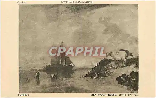 Cartes postales National Gallery Millbank Turner River Scene with Cattle