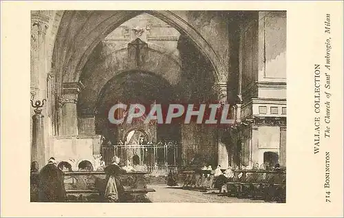 Cartes postales Wallace Collection Bonington the Church of San Ambrogio Milan