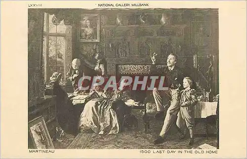 Cartes postales National Gallery Millbank Martineau 1500 Last Day in the Old Home