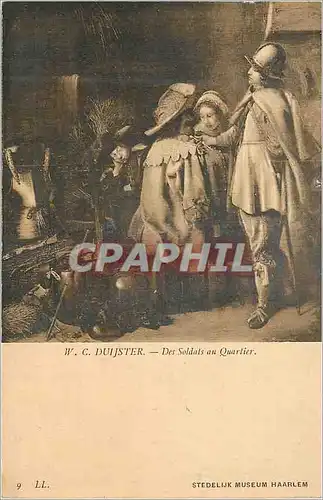 Cartes postales W C Duijster Des Soldats au Quartier Stedelijk Museum Haarlem