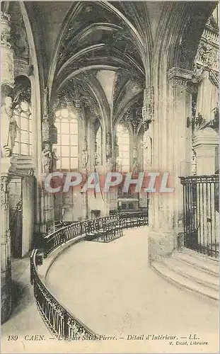 Cartes postales Caen L'Eglise St Pierre Detail d'Interieur