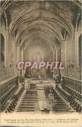 Cartes postales Basilique de la Chaise Dieu (1344 1352) Interieur de l'Eglise Tombeau du Pape Clement VI