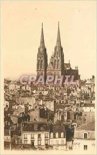 Cartes postales Clermont Ferrand la Cathedrale Vue de l'Eglise Saint Pierre