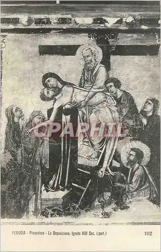 Cartes postales Perugia Pinacoteca La Deposizione Ignoto XIII Sec (Part)