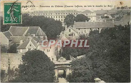 Cartes postales Caen Panorama du Chateau (Caserne Lefevre au Loin le Moulin le Roy) Militaria