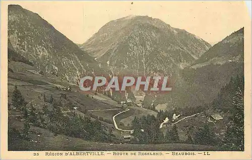 Cartes postales Region d'Albertville Route de Roselend Beaubois