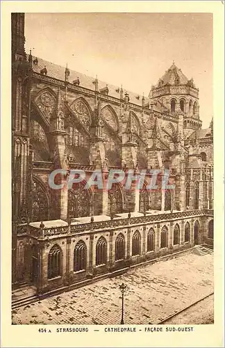 Cartes postales Strasbourg Cathedrale Facade Sud Ouest