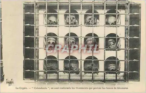 Ansichtskarte AK Paris La Crypte Columbaria ou sont Renfermes les Ossements qui Portent les Traces de Blessures