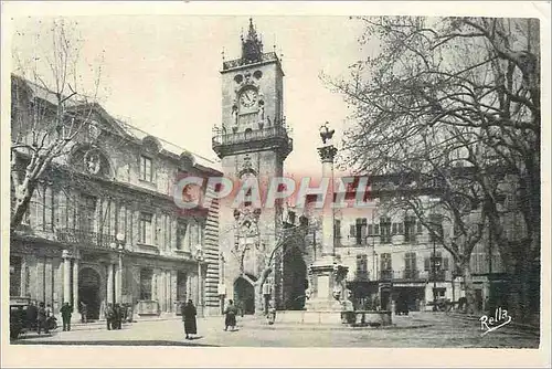 Moderne Karte La Provence Aix en Provence La Place de L'Hotel de Ville et le Beffroi (XVIe Siecle)