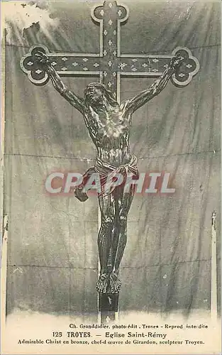 Ansichtskarte AK Troyes Eglise Saint Remy Admirable Christ en Bronze