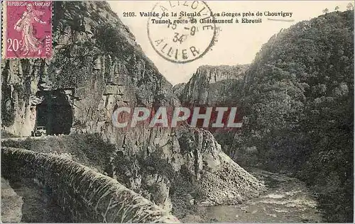 Ansichtskarte AK Vallee de la Sioule Les Gorges pres de Chouvigny Tunnel Route de Chateauneuf