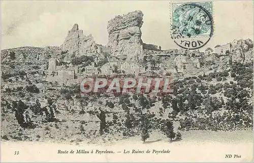 Cartes postales Route de Millau a Peyreleau Les Ruines de Peyrelade